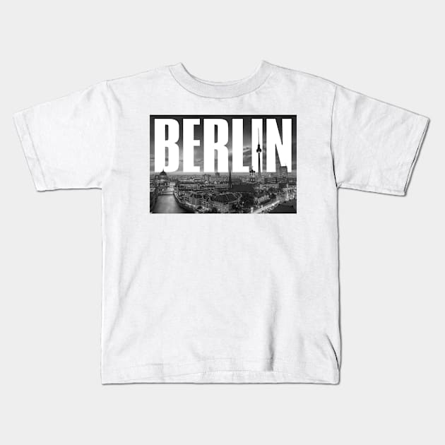 Berlin Cityscape Kids T-Shirt by PLAYDIGITAL2020